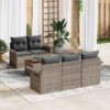 6 Piece Poly Rattan Garden Sofa Set with Cushion - Complete Storage Solutions