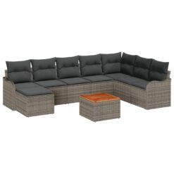 Alternative view of 9 Piece Poly rattan Garden Sofa Set