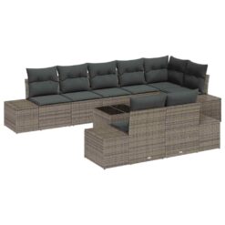 Alternative view of 9 Piece Poly rattan Garden Sofa Set with Storage