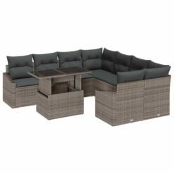 Alternative view of 9 Piece Poly rattan Garden Sofa Set with Storage