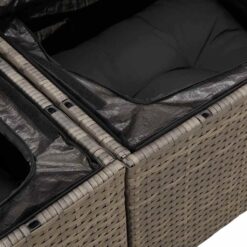 5 Piece Poly rattan Garden Sofa Set with Storage - Complete Storage Solutions