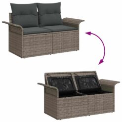 5 Piece Poly rattan Garden Sofa Set with Storage - Complete Storage Solutions