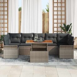 8 Piece Poly rattan Garden Sofa Set with Storage - Complete Storage Solutions