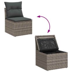 8 Piece Poly rattan Garden Sofa Set with Storage - Complete Storage Solutions