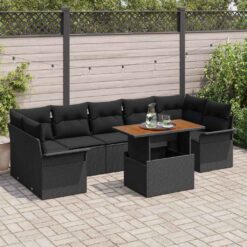 8 Piece Poly rattan Garden Sofa Set with Storage - Complete Storage Solutions