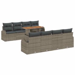 Alternative view of 9 Piece Poly rattan Garden Sofa Set with Storage