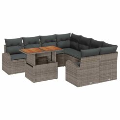 Alternative view of 9 Piece Poly rattan Garden Sofa Set with Storage