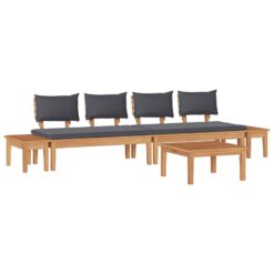 Alternative view of 5 Piece Poly Rattan Garden Sofa Set and – Brown