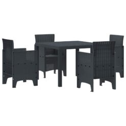 5 Piece Polypropylene Garden Dining Set
