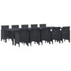 11 Piece Garden Dining Set Plastic - Complete Storage Solutions