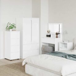 Storage Cabinet 40x48x105cm - Gloss White