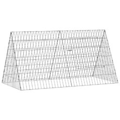 Alternative view of Galvanised Steel Rabbit Cage 650x55x55cm - Silver