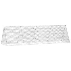 Alternative view of Galvanised Steel Rabbit Cage 650x55x55cm - Silver