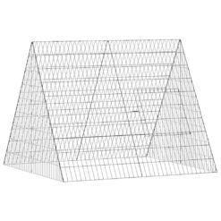 Alternative view of Galvanised Steel Rabbit Cage 215x100x85cm - Silver