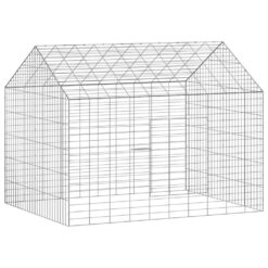 Alternative view of Galvanised Steel Rabbit Cage 400x78x78cm - Silver