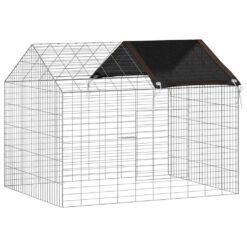 Alternative view of Galvanised Steel Rabbit Cage 400x78x78cm - Silver