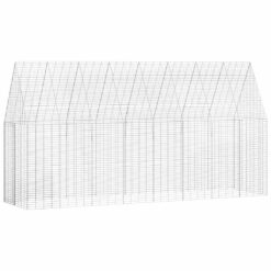 Galvanised Steel Rabbit Cage 400x100x210cm - Silver