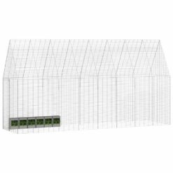 Alternative view of Galvanised Steel Rabbit Cage 400x100x210cm - Silver