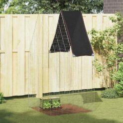 Galvanised Steel Rabbit Cage 100x100x210cm - Silver