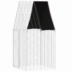 Alternative view of Galvanised Steel Rabbit Cage 100x100x210cm - Silver