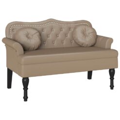 Alternative view of Chesterfield Bench Cappuccino Faux Leather 120.5x65x75cm