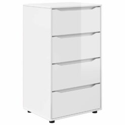 Alternative view of 2 Piece Storage Cabinets White 60x48x105cm - Gloss White