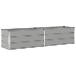 Galvanised Steel Planter 195x50x45cm - Complete Storage Solutions