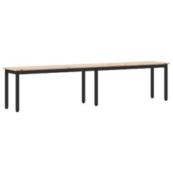 Alternative view of Bench Pine Wood 200x35x45cm - Natural