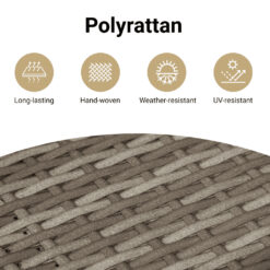 5 Piece Poly Rattan Garden Sofa Set with Cushions - Complete Storage Solutions