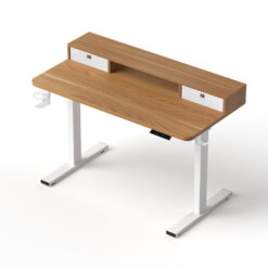 Electric Standing Desk 120x68x117.5cm - White & Oak