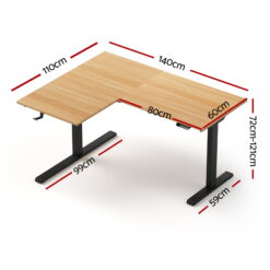 Alternative view of L-Shape Electric Standing Desk