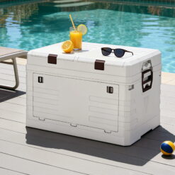 80L Foldable Outdoor Storage Box - Beige