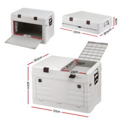 Alternative view of 80L Foldable Outdoor Storage Box - Beige