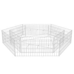 Alternative view of Hexagonal Gabion Raised Bed 200x173x40cm – Silver