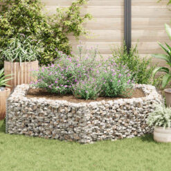 Hexagonal Gabion Raised Bed 200x173x40cm – Silver