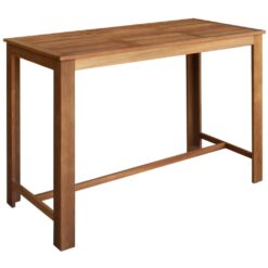 Alternative view of 7 Piece Acacia Wood Bar Table and Stool Set