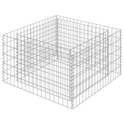 Alternative view of Gabion Raised Bed 90x90x50cm – Silver