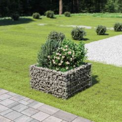 Gabion Raised Bed 90x90x50cm – Silver