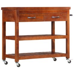Acacia Wood Kitchen Trolley 100x48x89cm