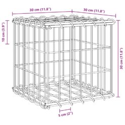 Cube Gabion Raised Bed Wire 30x30x30cm – Silver - Complete Storage Solutions