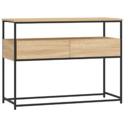Alternative view of Console Table 100x40x75cm - Oak