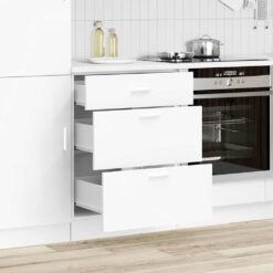 Kitchen Base Cabinet 60x46x81.5cm – White - Complete Storage Solutions
