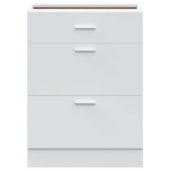 Kitchen Base Cabinet 60x46x81.5cm – White - Complete Storage Solutions