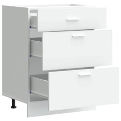 Kitchen Base Cabinet 60x46x81.5cm – White - Complete Storage Solutions