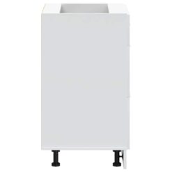 Kitchen Base Cabinet 60x46x81.5cm – White - Complete Storage Solutions