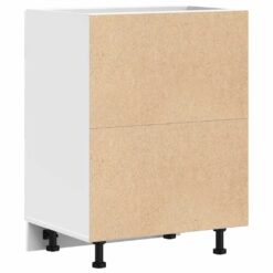 Kitchen Base Cabinet 60x46x81.5cm – White - Complete Storage Solutions