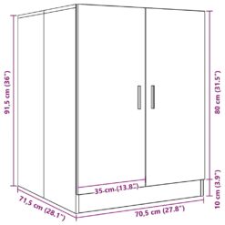 Washing Machine Cabinet 71x71.5x91.5cm - Complete Storage Solutions