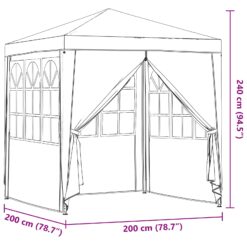 Steel Party Tent and 200x200x240cm - Light Grey - Complete Storage Solutions