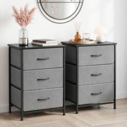 2 Piece 3 Drawer Tallboy Set