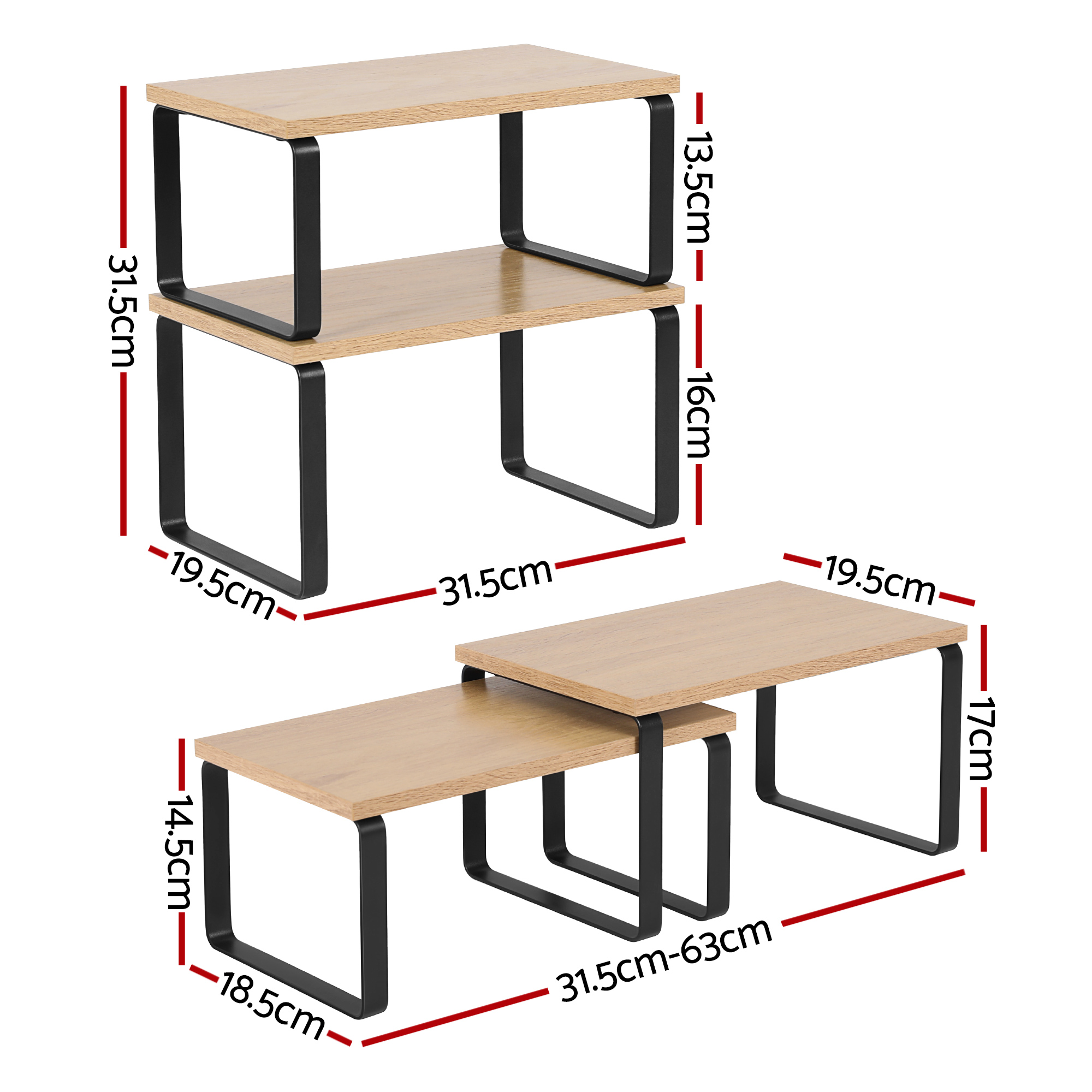 Alternative view of 2 Piece Kitchen Storage Rack